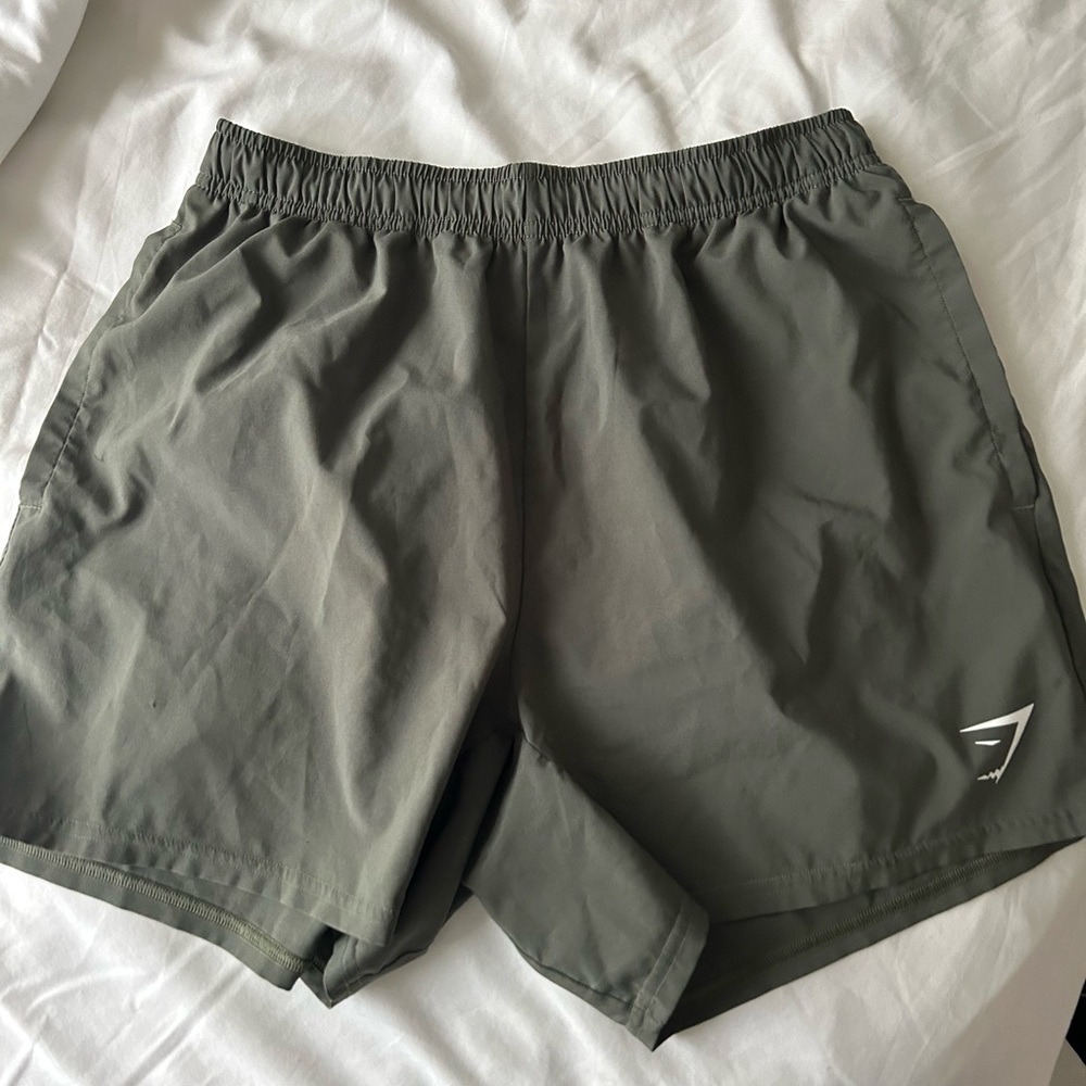 Gymshark Men's Athletic Shorts — Olive Green - Picture 2 of 6